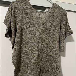 gold and black sheer shirt